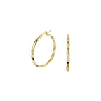 Oorringen gediamanteerd 2,5 mm 14k geelgoud