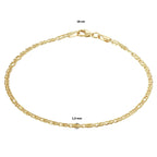 Armband valkenoog 1,9 mm 14k geelgoud