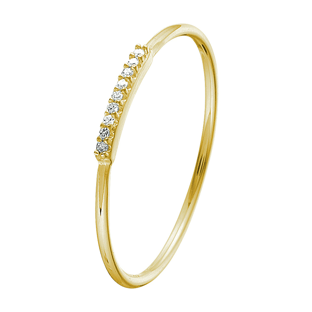 Ring diamant 0.02ct h p1 14k geelgoud