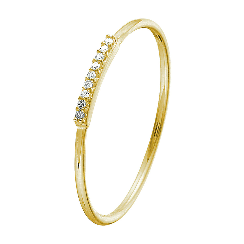 Ring diamant 0.02ct h p1 14k geelgoud