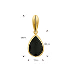 Hanger onyx 14k geelgoud