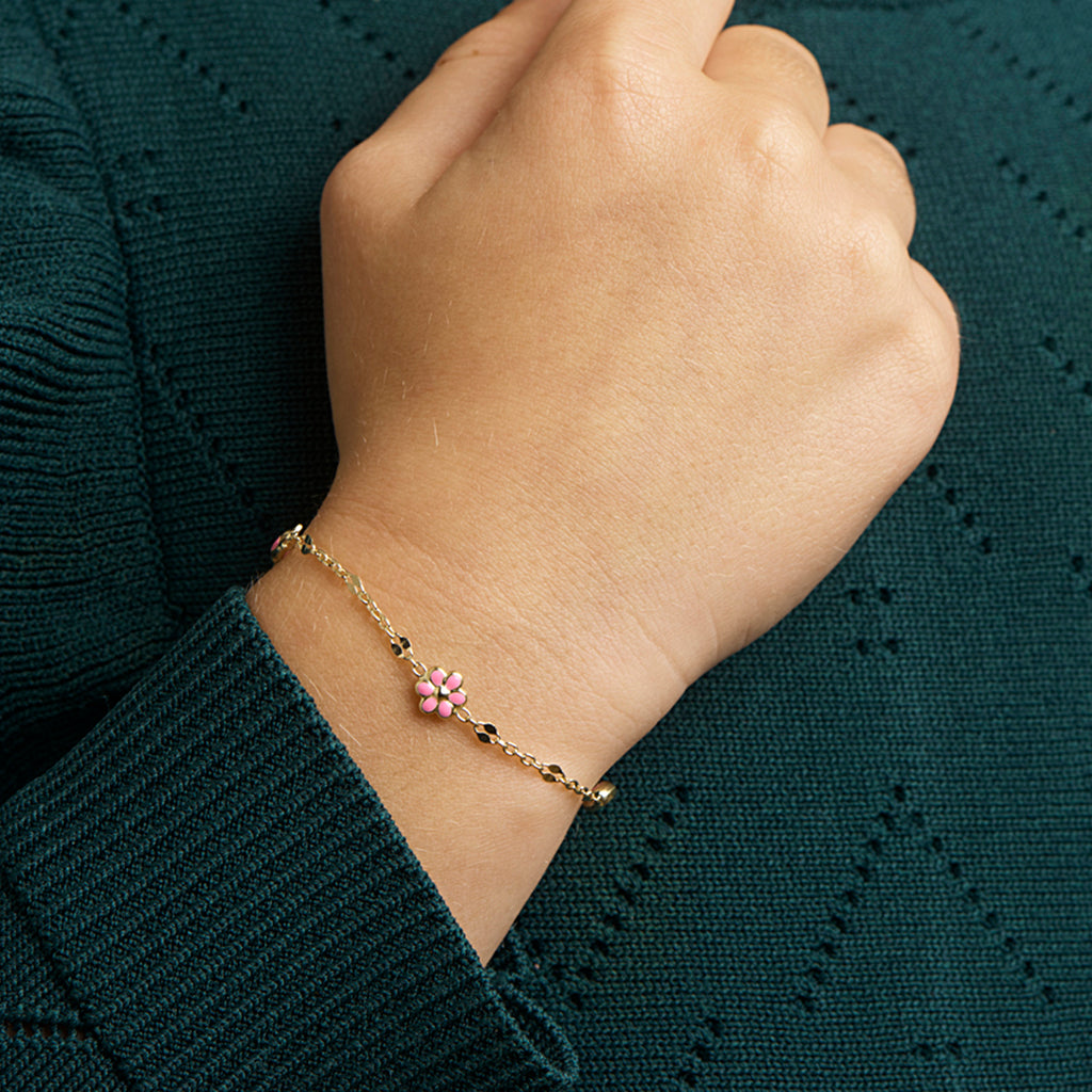 Armband diverse bedels 11 - 13 cm 14k geelgoud