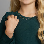 Armband diverse bedels 11 - 13 cm 14k geelgoud