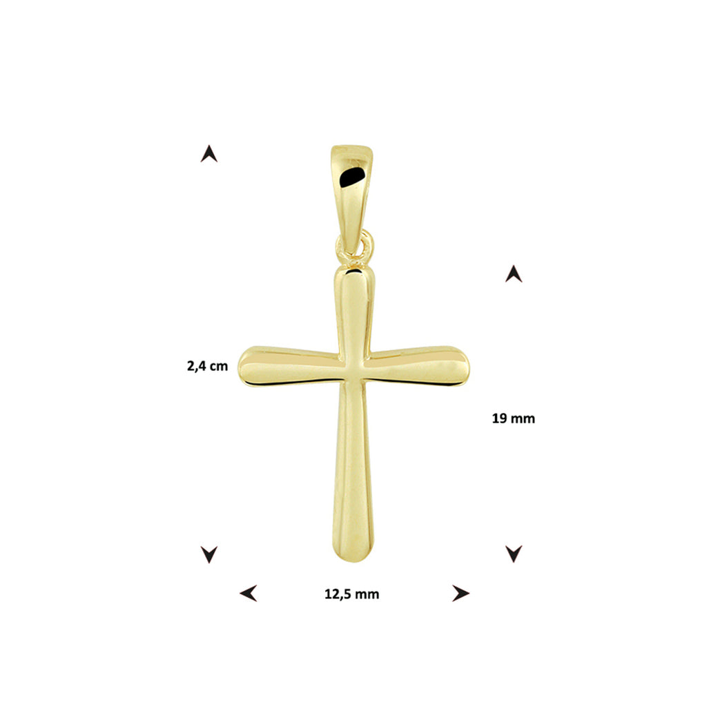 Hanger kruis 14k geelgoud
