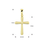Hanger kruis 14k geelgoud