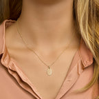 Graveerhanger ovaal 14k geelgoud