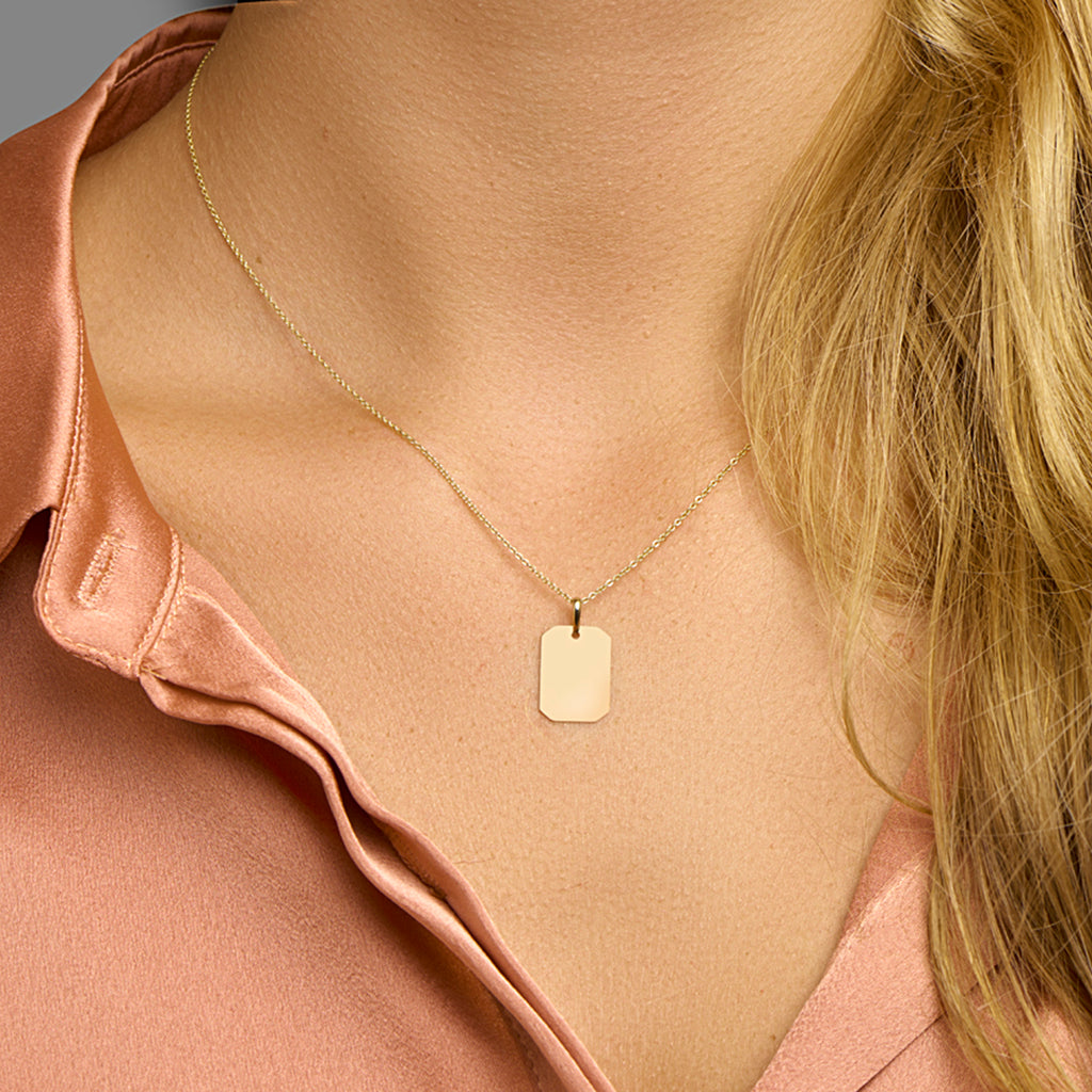 Graveerhanger 14k geelgoud