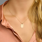 Graveerhanger 14k geelgoud