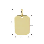 Graveerhanger 14k geelgoud