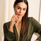 Oorknoppen citrien 14k geelgoud