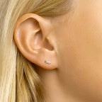 Oorknoppen zirkonia 14k geelgoud