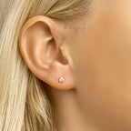 Oorknoppen zirkonia 14k geelgoud