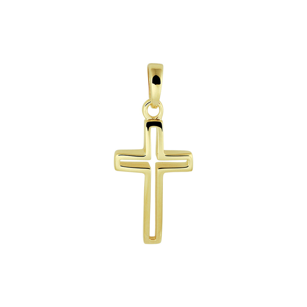 Hanger kruis 14k geelgoud
