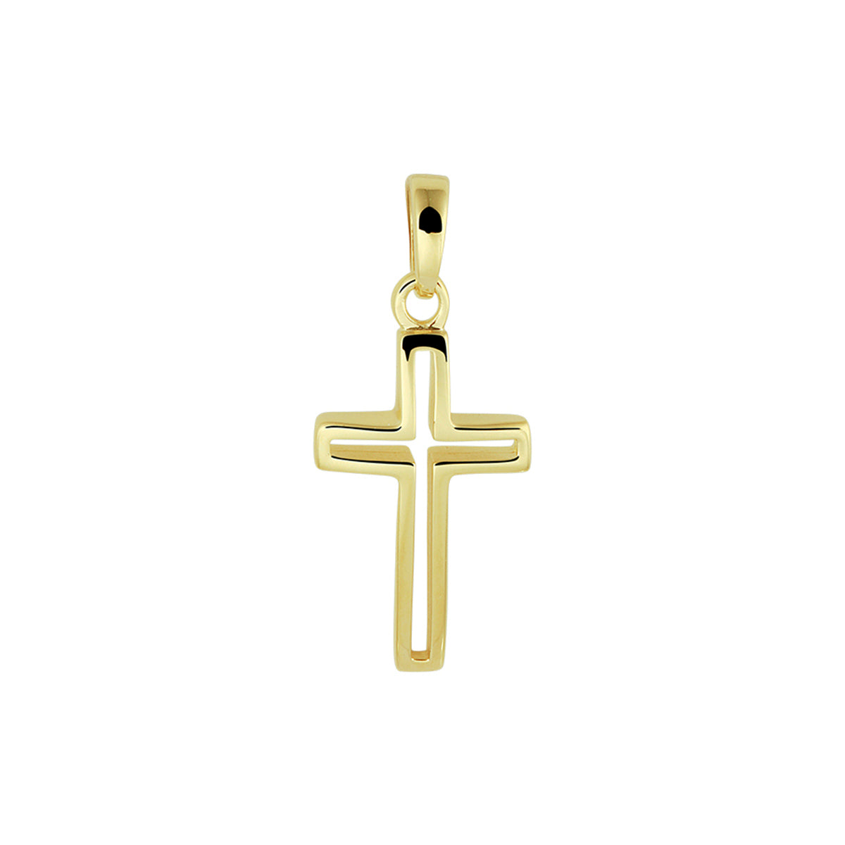 Hanger kruis 14k geelgoud