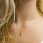 Hanger kruis 14k geelgoud