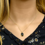 Hanger onyx 14k geelgoud