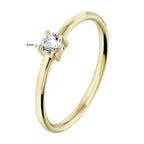 Ring zirkonia 14k geelgoud