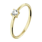 Ring zirkonia 14k geelgoud