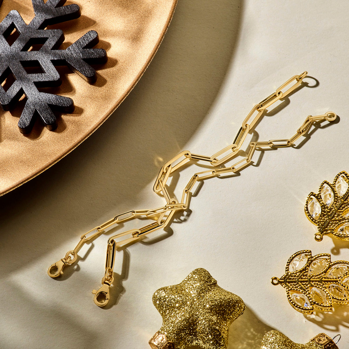 Armband paperclip vierkante buis 3,0 mm 18 cm 14k geelgoud