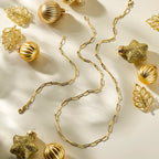 Armband paperclip vierkante buis 3,0 mm 18 cm 14k geelgoud