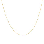 Collier bolletjes 1,3 mm 41 + 3 cm 14k geelgoud