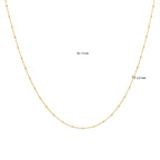 Collier bolletjes 1,3 mm 41 + 3 cm 14k geelgoud