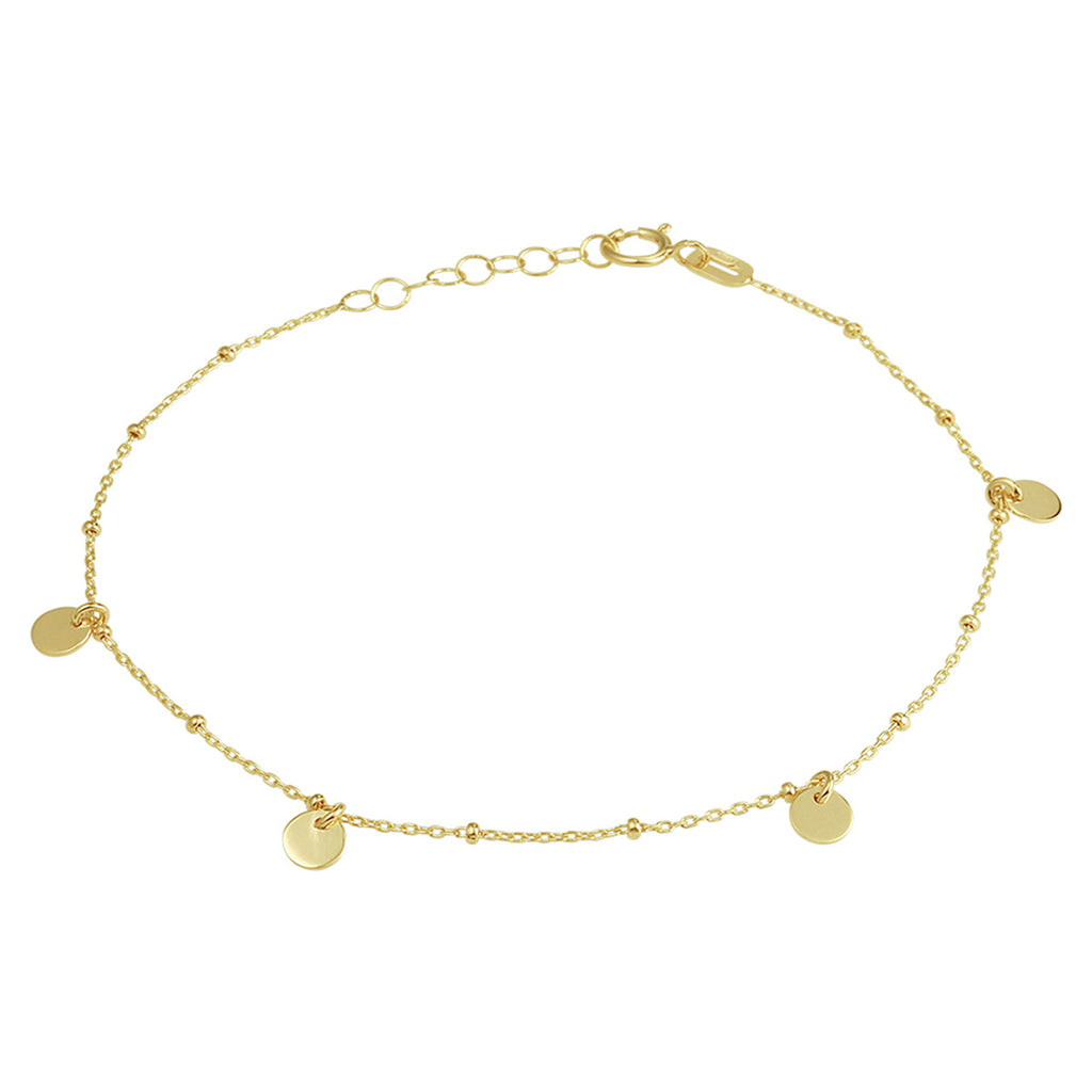 Armband rondjes 16 + 2 cm 14k geelgoud