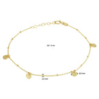 Armband rondjes 16 + 2 cm 14k geelgoud