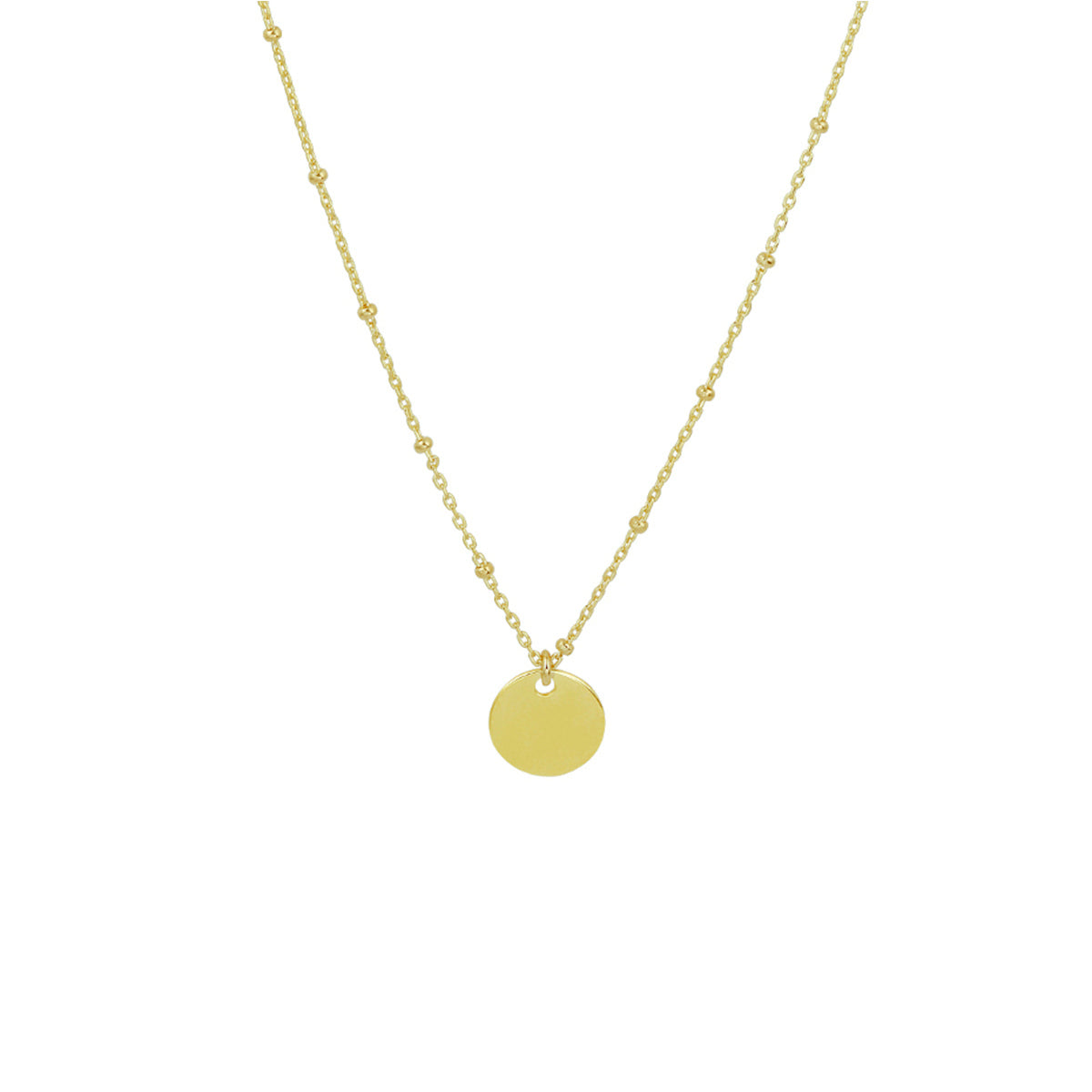 Graveercollier rondje 41 + 3 cm 14k geelgoud