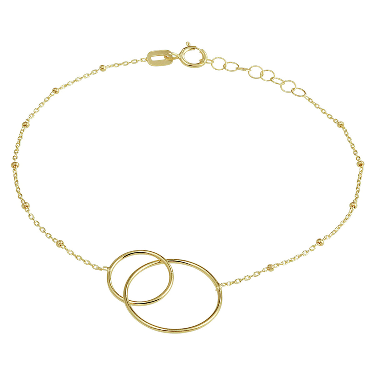 Armband rondjes 16 + 2 cm 14k geelgoud