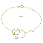 Armband rondjes 16 + 2 cm 14k geelgoud