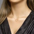 Collier rondjes 41 + 3 cm 14k geelgoud