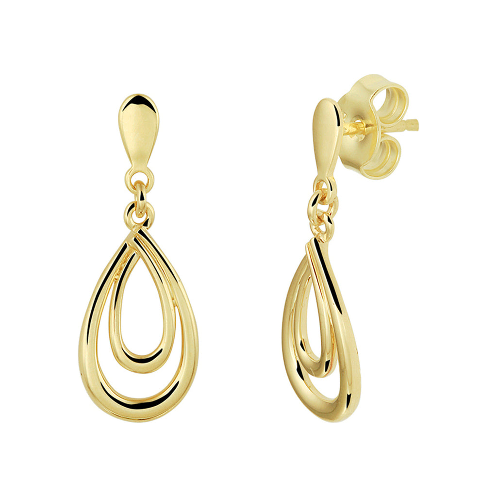 Oorhangers druppel 14k geelgoud