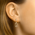 Oorhangers druppel 14k geelgoud