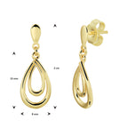 Oorhangers druppel 14k geelgoud