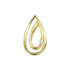 Hanger diamant 0.040ct h si 14k geelgoud