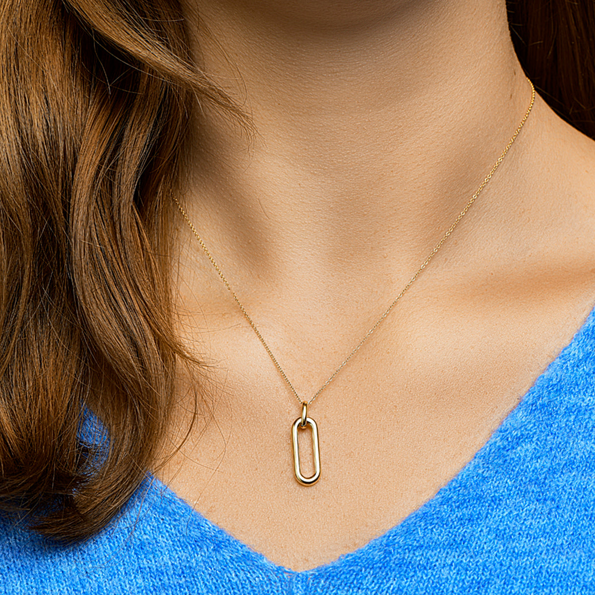 Hanger schakel 14k geelgoud