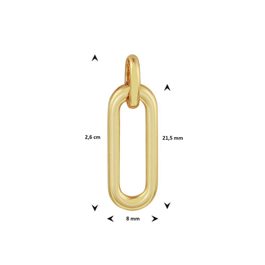 Hanger schakel 14k geelgoud