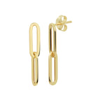 Oorhangers paperclip 14k geelgoud