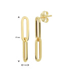 Oorhangers paperclip 14k geelgoud
