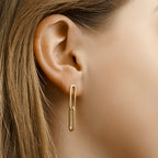 Oorhangers paperclip 14k geelgoud