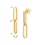 Oorhangers paperclip 14k geelgoud