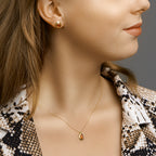 Hanger carneool 14k geelgoud