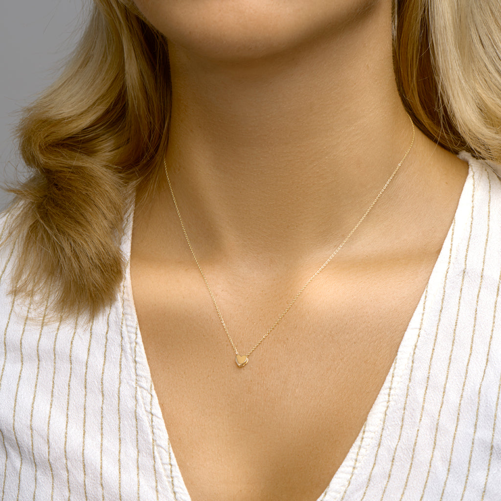 Collier hart 41 - 43 - 45 cm 14k geelgoud