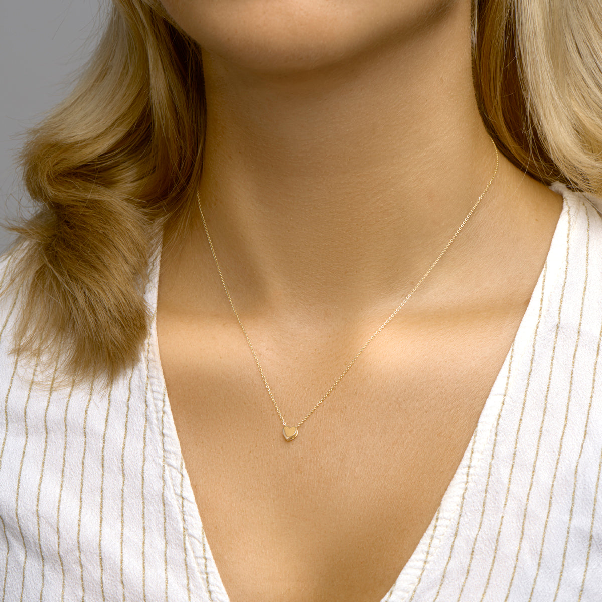 Collier hart 41 - 43 - 45 cm 14k geelgoud