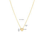 Collier hart 41 - 43 - 45 cm 14k geelgoud