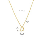 Collier hart 40 - 42 - 44 cm 14k geelgoud