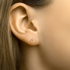 Oorknoppen rondje 14k geelgoud