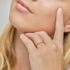 Aanschuifring zirkonia 14k geelgoud