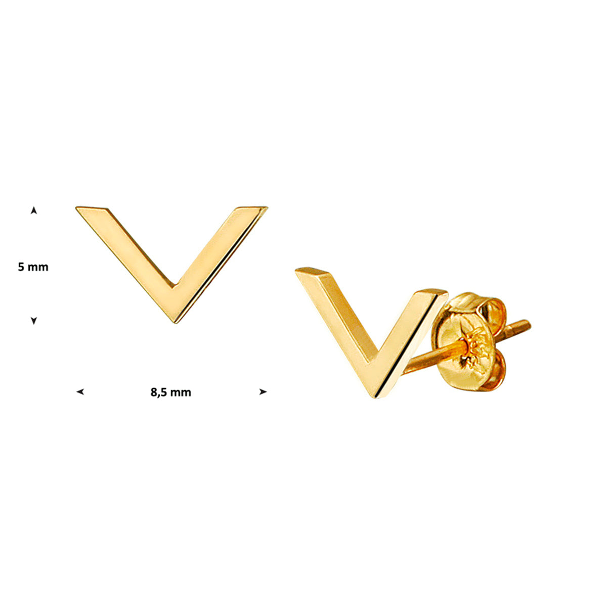 Oorknoppen v 14k geelgoud